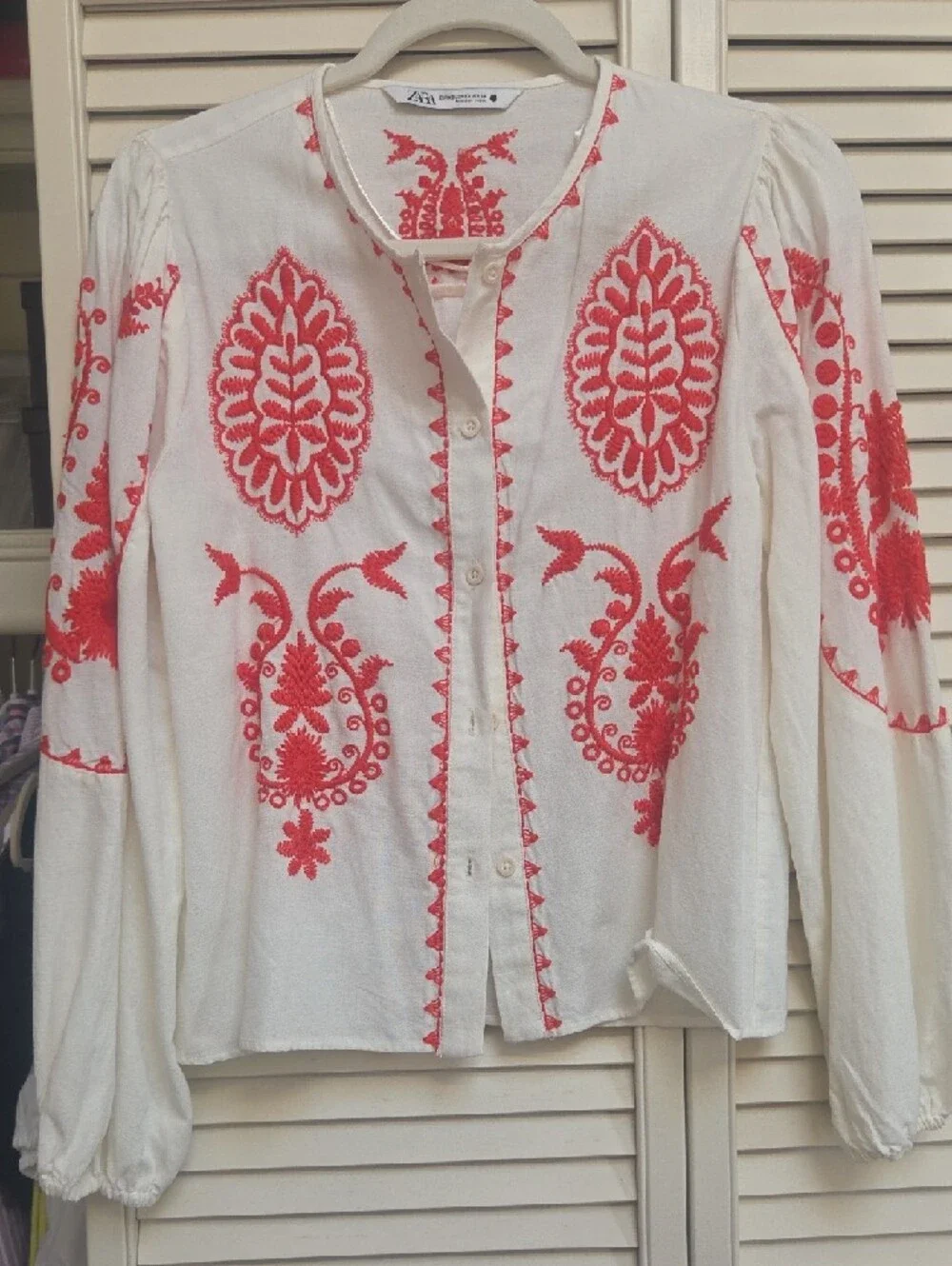 Zara Embroidered Blouse